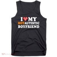 I Love My Hot Autistic Boyfriend Tank Top thumb 0