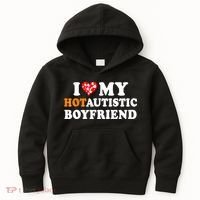 I Love My Hot Autistic Boyfriend Kids Hoodie thumb 0