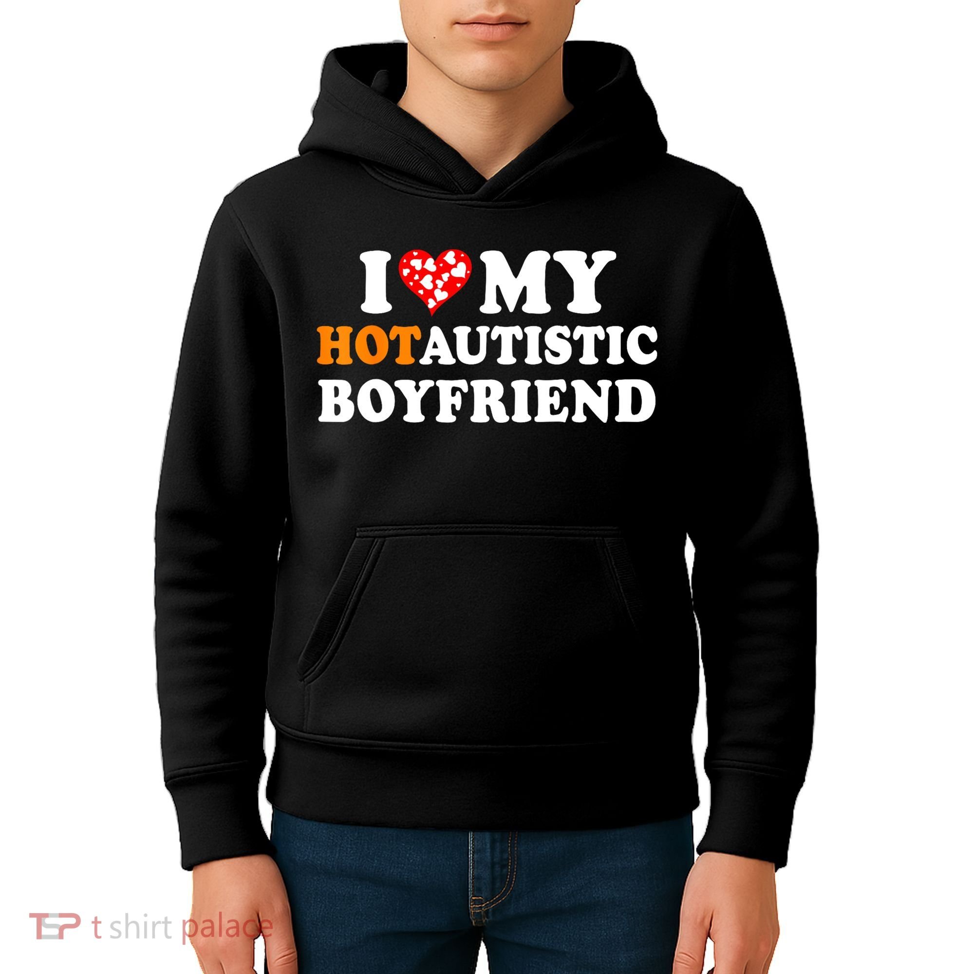 I Love My Hot Autistic Boyfriend Kids Hoodie
