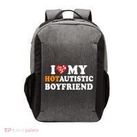 I Love My Hot Autistic Boyfriend Vector Backpack thumb 0