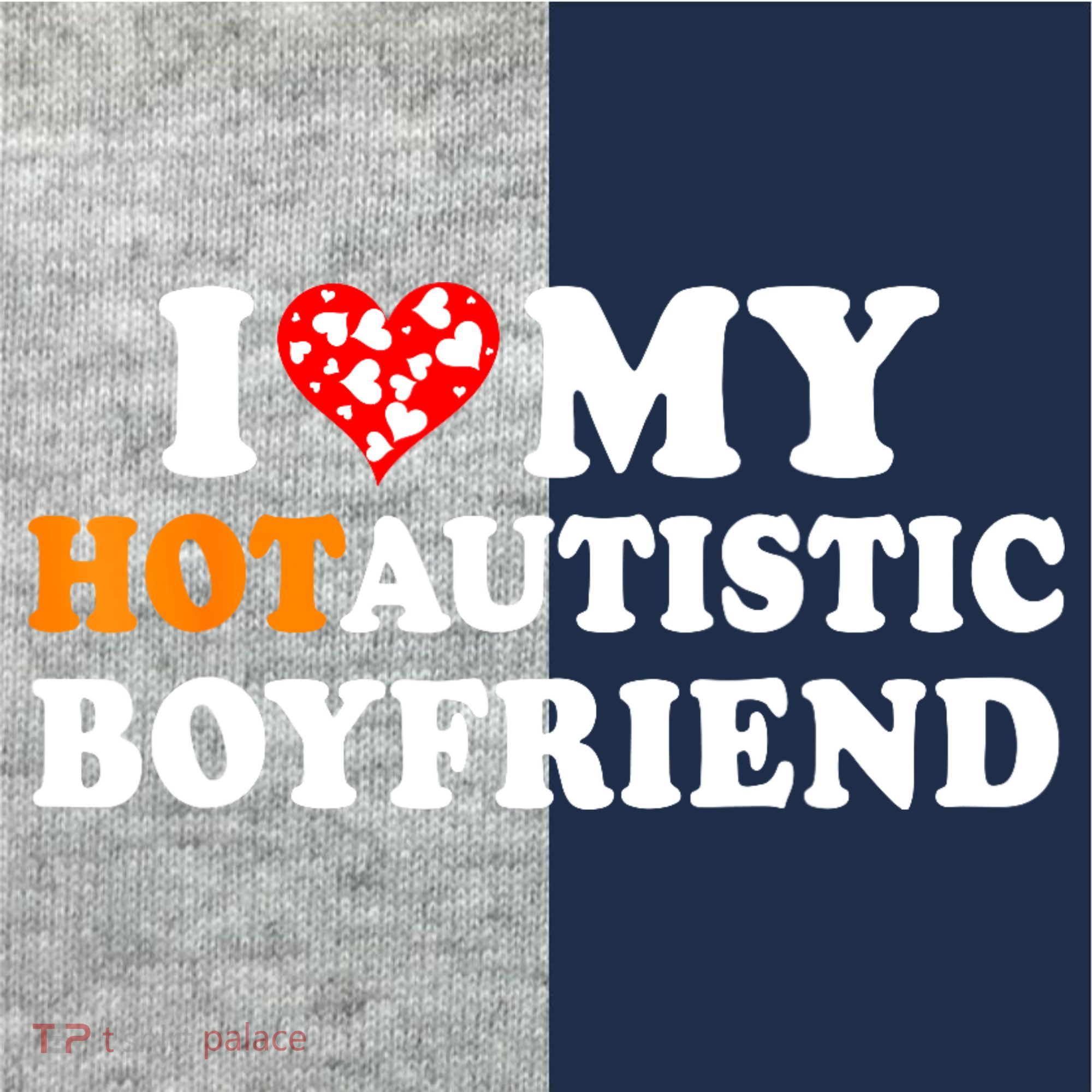 I Love My Hot Autistic Boyfriend Kids Colorblock Raglan Jersey