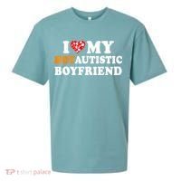 I Love My Hot Autistic Boyfriend Sueded Cloud Jersey T-Shirt thumb 0