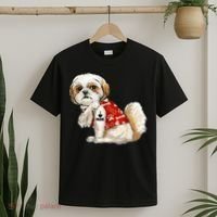 I Love Mom Tattoo Shih Tzu Mom Funny Mother's Day Gift T-Shirt thumb 2