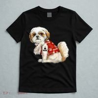 I Love Mom Tattoo Shih Tzu Mom Funny Mother's Day Gift T-Shirt thumb 5