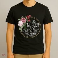 I Like Murder Shows Comfy Clothes T-Shirt thumb 3
