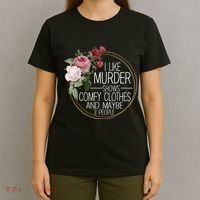 I Like Murder Shows Comfy Clothes T-Shirt thumb 4