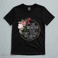 I Like Murder Shows Comfy Clothes T-Shirt thumb 5