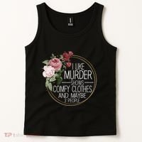 I Like Murder Shows Comfy Clothes Tank Top thumb 2