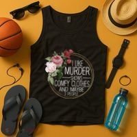 I Like Murder Shows Comfy Clothes Tank Top thumb 4