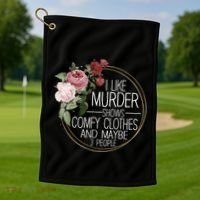 I Like Murder Shows Comfy Clothes Golf Towel thumb 1