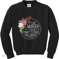 I Like Murder Shows Comfy Clothes Kids Sweatshirt thumb 0