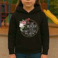 I Like Murder Shows Comfy Clothes Kids Hoodie thumb 3