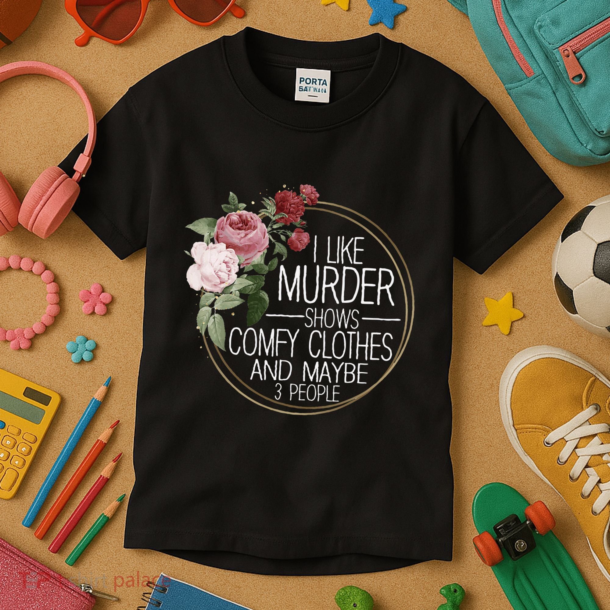 I Like Murder Shows Comfy Clothes Kids T-Shirt