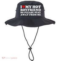 I Love My Hot Boyfriend So Please Stay Away From Me Bucket Hat thumb 0
