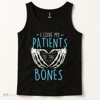 I Love My Patients To The Bones Chiropractor Chiropractic Tank Top thumb 2
