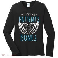 I Love My Patients To The Bones Chiropractor Chiropractic Women's Long Sleeve Shirt thumb 0