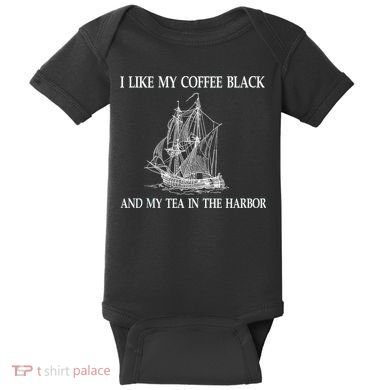 I Like My Coffee Black And Tea In The Harbor Baby Bodysuit