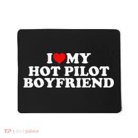 I Love My Hot Pilot Boyfriend Mousepad thumb 0