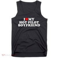 I Love My Hot Pilot Boyfriend Tank Top thumb 0