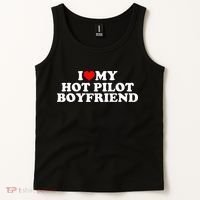 I Love My Hot Pilot Boyfriend Tank Top thumb 2