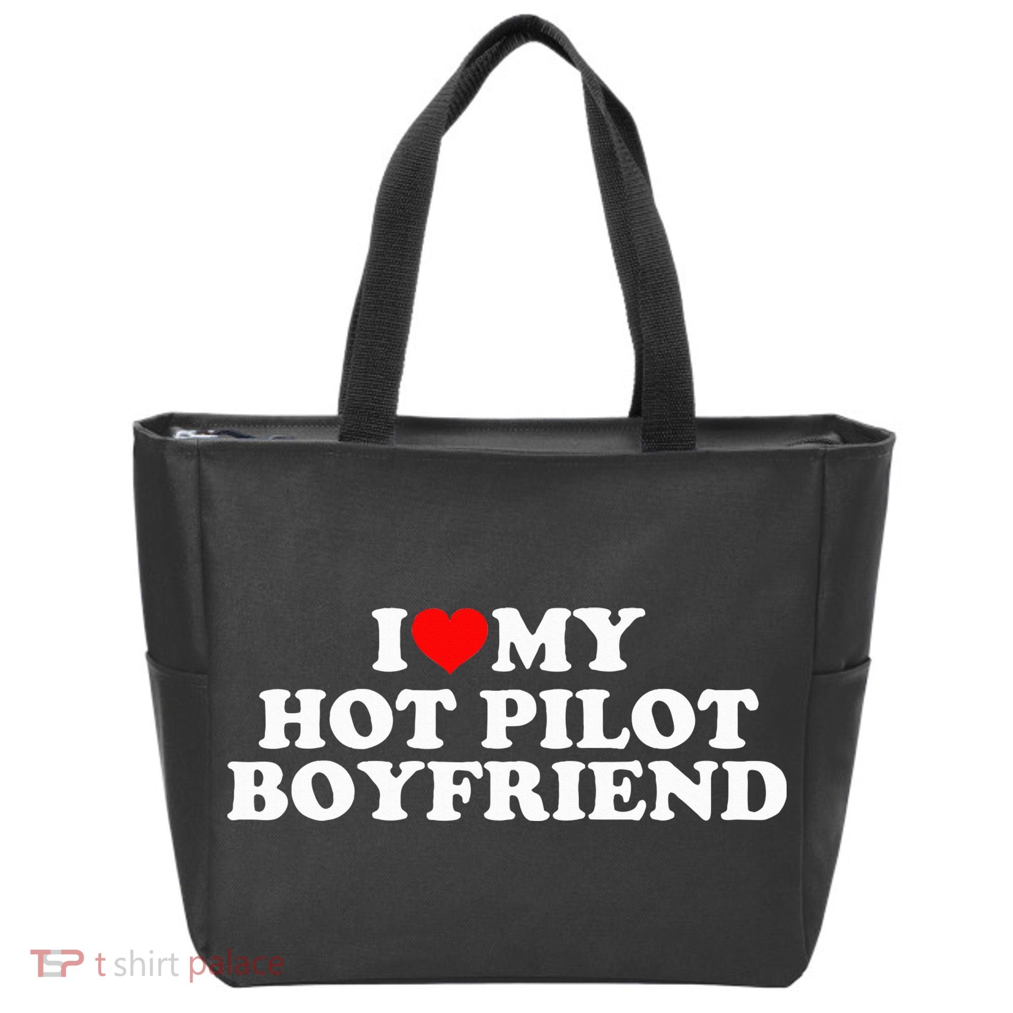 I Love My Hot Pilot Boyfriend Tote Bag