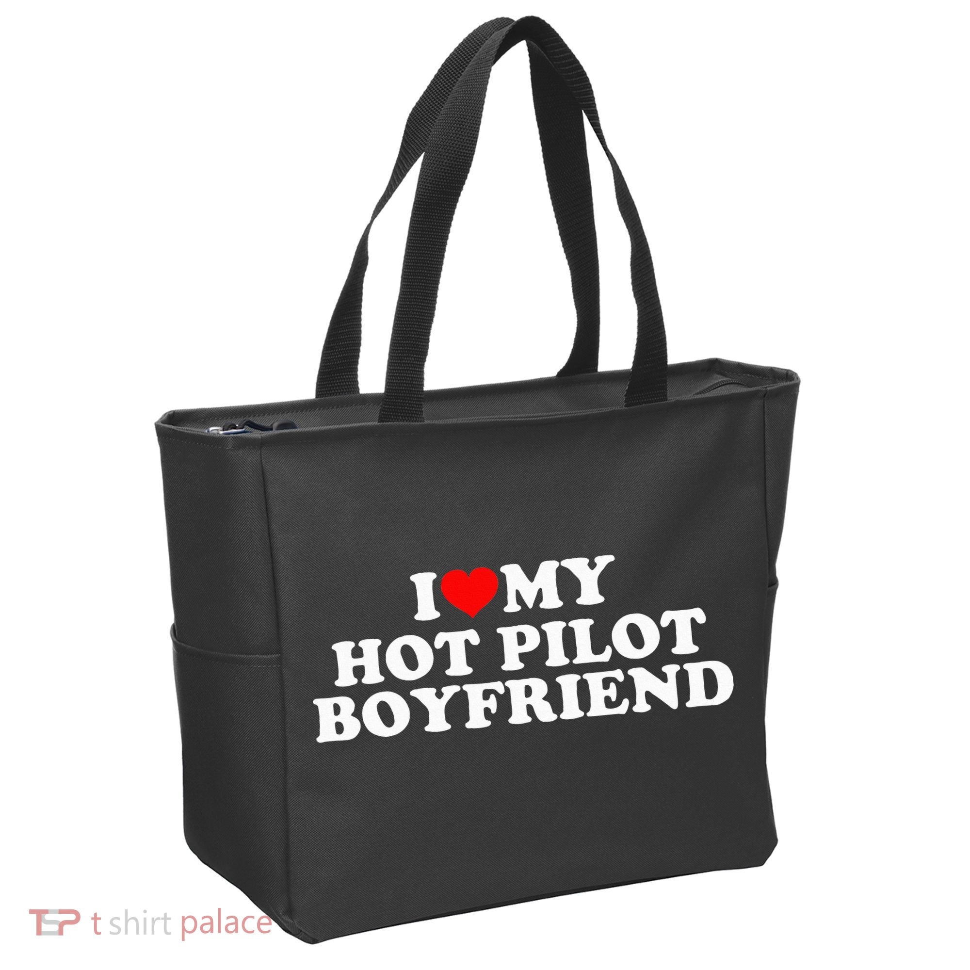 I Love My Hot Pilot Boyfriend Tote Bag