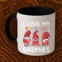 I Love My 6Th Grade Gnomies Funny Valentine Heart Teacher Gift Coffee Mug thumb 2