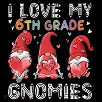 I Love My 6Th Grade Gnomies Funny Valentine Heart Teacher Gift Coffee Mug thumb 5