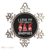 I Love My 6Th Grade Gnomies Funny Valentine Heart Teacher Gift Ornament thumb 0