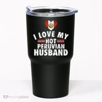 I Love My Hot Peruvian Husband Anniversary Birthday Tumbler thumb 0