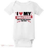 I Love My Girlfriend And Yes She Bought Me This Baby Bodysuit thumb 0