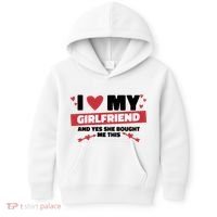 I Love My Girlfriend And Yes She Bought Me This Kids Hoodie thumb 0