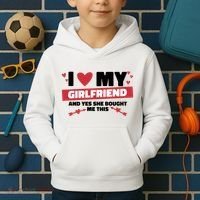 I Love My Girlfriend And Yes She Bought Me This Kids Hoodie thumb 2