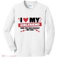 I Love My Girlfriend And Yes She Bought Me This Kids Long Sleeve Shirt thumb 0
