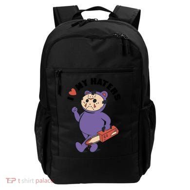 I Love My Haters Teddy Bear Backpack