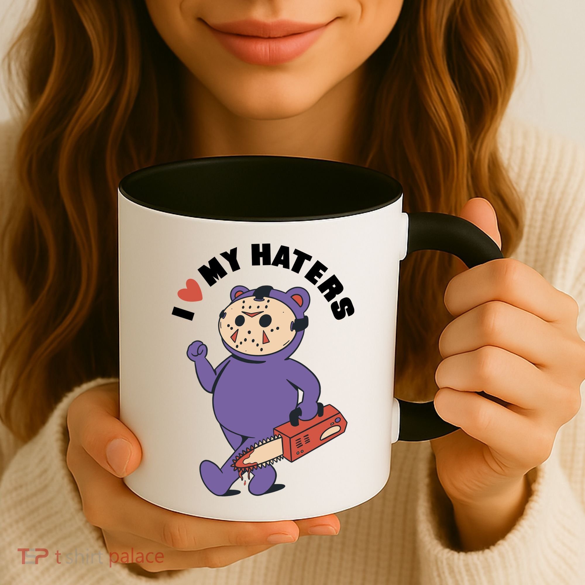 I Love My Haters Teddy Bear Coffee Mug