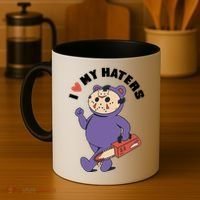 I Love My Haters Teddy Bear Coffee Mug thumb 4