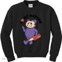I Love My Haters Teddy Bear Kids Sweatshirt thumb 0