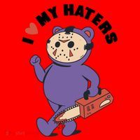 I Love My Haters Teddy Bear Santa Hat thumb 1
