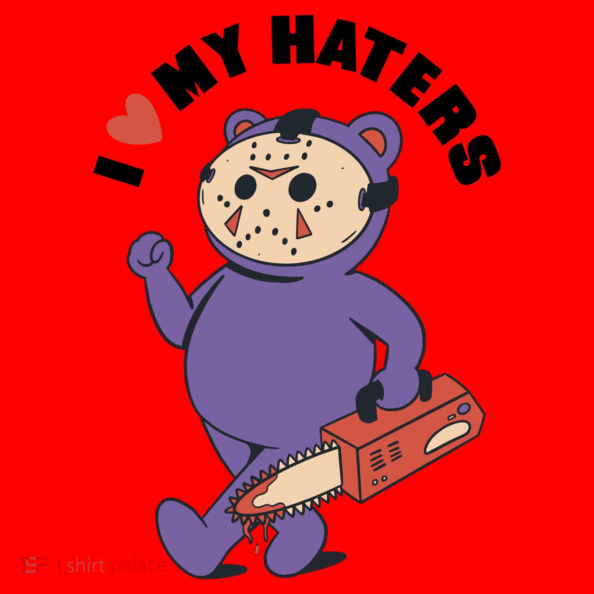 I Love My Haters Teddy Bear Santa Hat