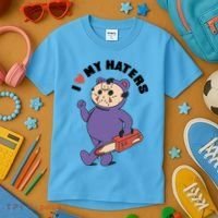 I Love My Haters Teddy Bear Kids T-Shirt thumb 3