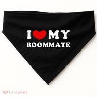 I Love My Roommate I Heart My Roommate USA-Made Doggie Bandana thumb 0