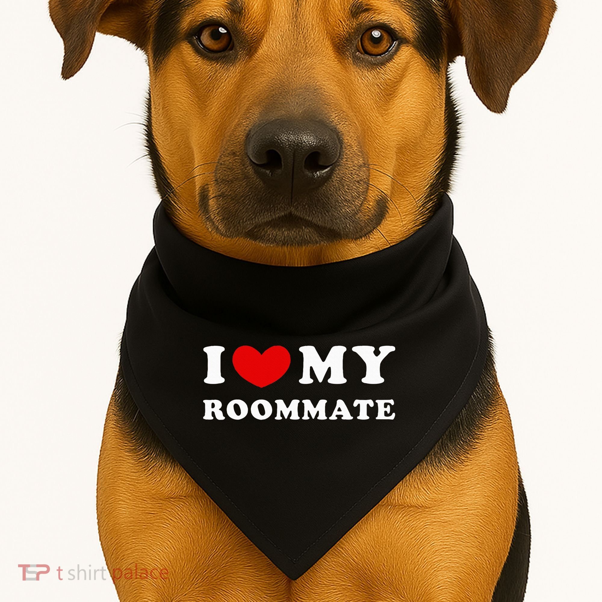 I Love My Roommate I Heart My Roommate USA-Made Doggie Bandana