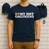 I Love My Hot Lesbian Girlfriend Lgbt Cute Lesbian Wife Gift T-Shirt thumb 6