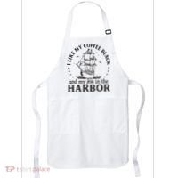 I Like My Coffee Black And My Tea In The Harbor Us Patriotic Apron thumb 0