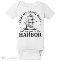 I Like My Coffee Black And My Tea In The Harbor Us Patriotic Baby Bodysuit thumb 0