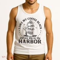 I Like My Coffee Black And My Tea In The Harbor Us Patriotic Tank Top thumb 3