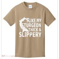 I Like My Sturgeon Thick And Slippery Fishing Kids T-Shirt thumb 0
