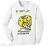 I Lost My Cheeseginity In Kenosha Wisconsin Kids Long Sleeve Shirt thumb 0