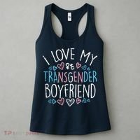 I Love My Transg Boyfriend Transsexual Transg Lgbt Women Women's Tank Top thumb 3